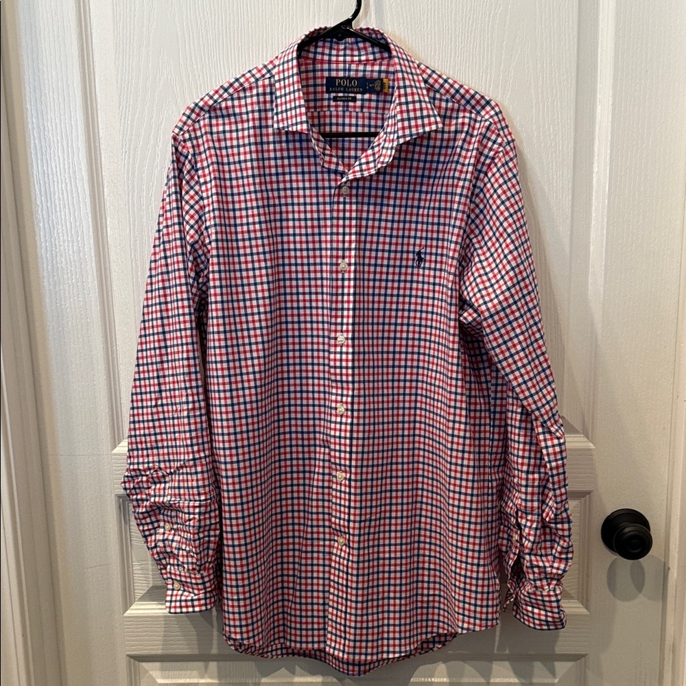 Polo by Ralph Lauren Men's Checkered Shirt in Red and Blue